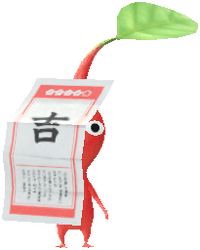 red Shrines and Temples Fortune (Lucky) pikmin